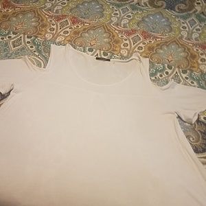 TAHARI cold shoulder knit top